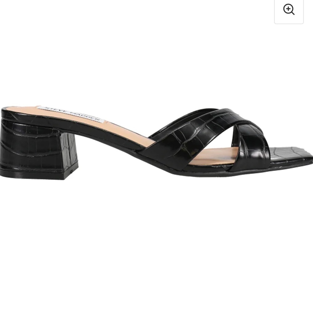 Steve Madden Women’s Gaia Heel in Black Croc size 7.5 brand new worn once!